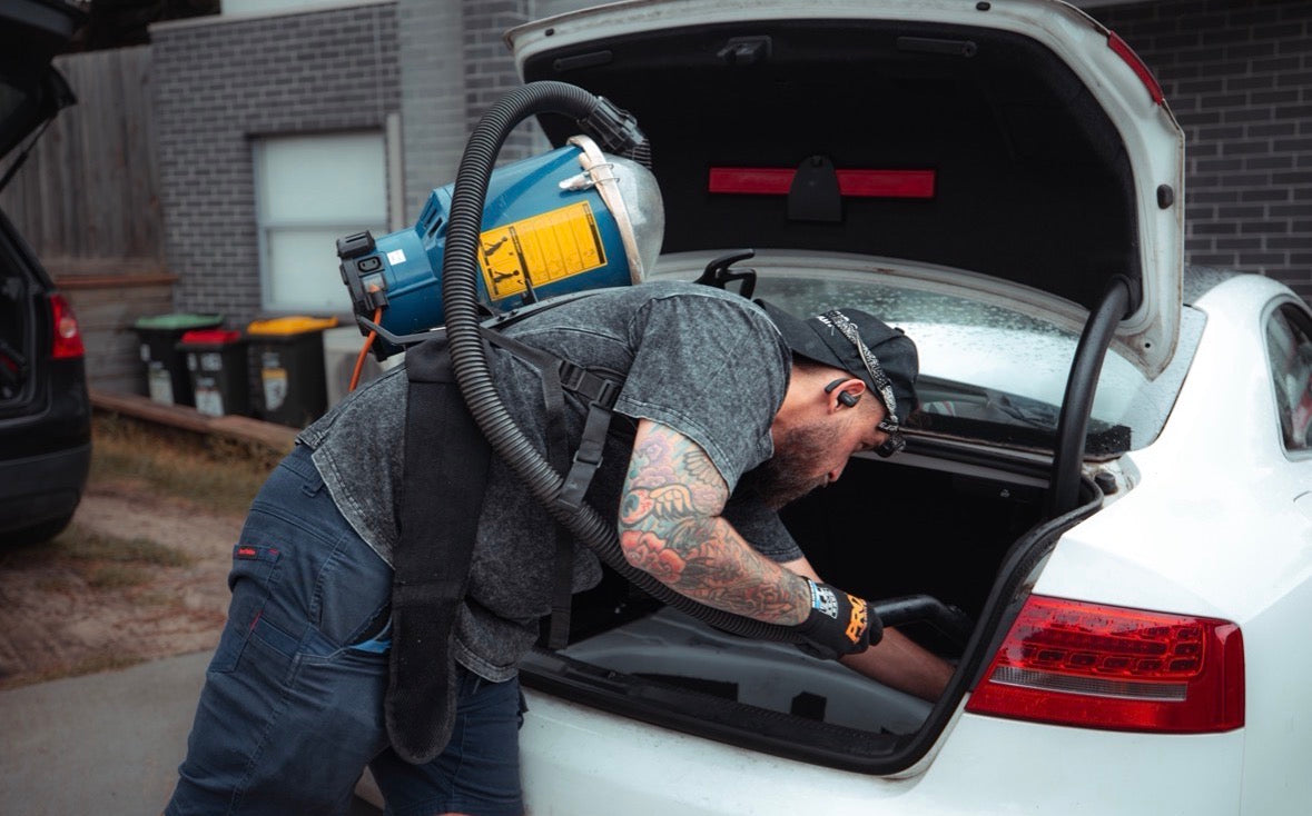 Deep interior clean vacuum and carpet stain remover pet hair Melbourne detail